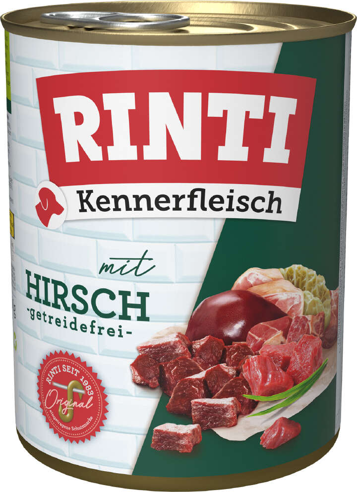 RINTI Hunde-Nassfutter Kennerfleisch Hirsch